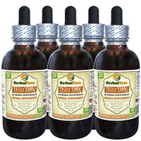 Marshmallow (Althaea Officinalis) Tincture, Organic Dried Root Liquid Extract (Brand Name: HerbalTerra, Proudly Made in USA) 5x2 fl.oz (5x60 ml)