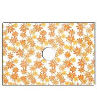 Bouquet Sheets"Eliza" 20" x 28" Print on Clear BOPP 1.6 mil- Pack of 100 Sheets (Orange)