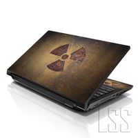 LSS Laptop 17-17.3" Skin with Colorful Nuclear Sign Pattern for HP Dell Lenovo Apple Asus Acer Compaq - Fits 16.5" 17" 17.3" 18.4" 19" (2 Wrist Pads Free)