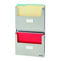 STEELMASTER Steel 2-Pocket Card Catalog Design Organizer, 21.25 x 12 Inches, Silver (27121150)