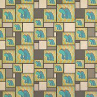 Grumpy Blue Monster Kraft Present Gift Wrap Wrapping Paper