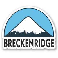 2 x 10cm/100mm Breckenridge USA Ski Snowboard Vinyl Sticker Decal Laptop Travel Luggage Car iPad Sign Fun #5158