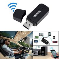 GuGio USB Bluetooth Receiver Adapter Wireless Audio Adapter Car Kit Music Receiver Bluetooth Car Adapter for Home/Car Stereo Sound System, Portable Speskers, (Aux in) with 3.5mm Cable