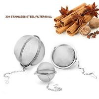 3 Pack Different Sizes Stainless Steel Tea Strainer Mesh Tea ball Filter Net Round With Chain