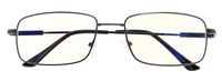 Flexable Blue Light Filtering Glasses Titanium Computer Eyeglasses Men Reading(Gunmetal) +2.25