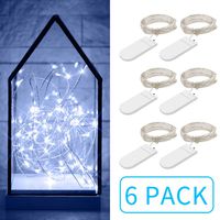 Govee 6 Pack Fairy Lights 3.3ft with 20 LEDs, Battery Operated String Lights Waterproof Flexible Silver-Plated Copper Wire Light for DIY Bedroom Patio Parties Wedding Festivals