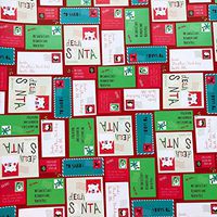 Jillson & Roberts Bulk Gift Wrap, Dear Santa, 1/4 Ream 208' x 24"