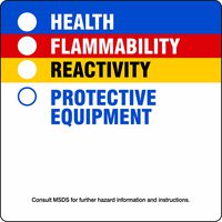 Brady 99185 Large Hmig Labels (Reactivity)  (1 Pack of 500 Labels)