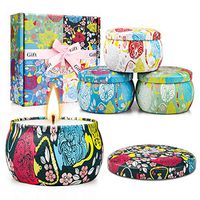 Scented Candles Gift Set, Natural Soy Wax Candles with Pleasant smell for Mother's Day, Gifts for Women Essential Oil Candles for Aromatherapy Relaxation Stress Relief, Birthday, 4 x 4.4oz