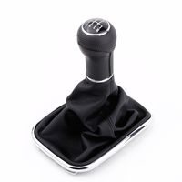 365Cor(TM) Car Cover New 5 Speed Gear Shift Knob Gaitor Boot Black PU Leather for VW Golf Bora Jetta GTi MK4 1999-2004 Car Styling