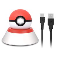 Stand and Charger for Nintendo Switch Pokeball Plus, Charging Cord and Bracket Mount for Lets Go Pikachu Lets Go Eevee Pokeball Plus Controller with a USB Type C Charging Cable - 2.8ft