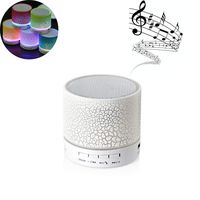 Hipipooo LED Colorful Bluetooth Speaker, Wireless Mini Speaker with 3.5mm AUX Input and Mic for Bluetooth Equipment and PC Cellphone Tablets Desktop Laptop Etc (White)