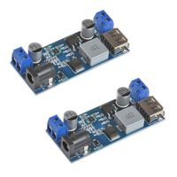 Anmbest 2PCS DC 9-36V 36v 24v 12 v 9v to DC 5V 5A 25W Low Voltage Buck Regulator Converter Volt Stepdown Transformer Board with Fast Charging USB Output Port for iPhone Android