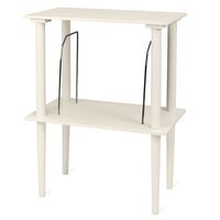 Victrola Wooden Stand for Wooden Music Centers with Record Holder Shelf, White