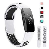 Lintelek Replacement Bands Compatible with Fitbit Inspire HR,Soft Friendly Silicone Wristband,Washable Breathable Straps for Sports Women Men,Small Large