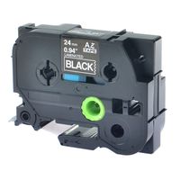 NineLeaf Laminated Label Tape Labeling Cassette Compatible for Brother P-Touch TZe355 TZ-355 TZe-355 TZ355 TZe TZ 355 PT2430PC PT-P700 PT-P750W PT2430PC White on Black 24 mm x 8 m 1'' 26.2ft 1 Pack