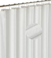 Barossa Design Soft Light-Weight Microfiber Fabric Shower Liner or Curtain with Embossed Dots, Hotel Quality, Machine Washable, Water Repellent, White, 70 x 72 inches
