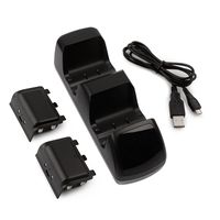 REYTID Dual Controller Charging Dock Compatible with Xbox One X Slim - Includes 2 Rechargeable Batteries - Cradle Port Battery