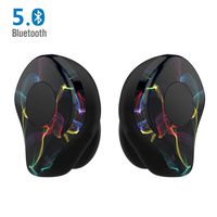 True Wireless Earbuds Blutooth 5.0 TWS Bluetooth Earphones 48-Hours Playtime Bilateral Stereo Headset Sweatproof Sport Bluetooth Headphones Noise Cancelling with Mic Portable Charging Case