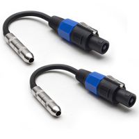 Seismic Audio 2 Pack-1/4 TS Female to Speakon Adapter Patch Speaker Cable (SAPT56-2Pack)