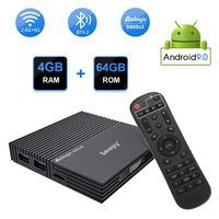 Android tv Box 9.0, Sawpy A95X F2 Android 9.0 tv Box 4GB RAM + 64GB ROM Quad-core Cortex-A53 64bit 4K 2.4GHz/5GHz Dual WiFi Bluetooth 4.2 USB 3.0 Smart TV Box with Remote Control via Smart Phone