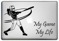 Baseball/Softball Players Decor Sticker Apple MacBook Decal is a Softball Figures MacBook Pro Sticker Vinyl Decal. Laptop Sizes 11, 12, 13 and 15 inch Black