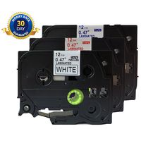 NEOUZA 3PK Compatible for Brother P-Touch Laminated TZe TZ 231 232 233 Label Tape Cartridge 12mm x 8m (Set of 3 Colors Black Blue Red on White)