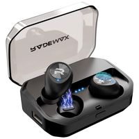 Upgraded 2019 Wireless Earbuds, Rademax Bluetooth 5.0 Earbuds Hi-Fi Stereo 90H Playtime IPX7 Waterproof Earphones HD Sound Rich Bass, 3500mAH Charging Case, Auto Pairing In-ear Headphones Built-in Mic