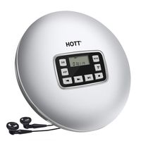 Portable CD Player, Small CD Player Walkman with LED Display, Anti-Skip Protection, Shockproof, Personal Compact Disc Music Player with Headphones and USB