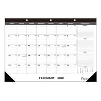 TOWWI 2020- December 2021 Year Monthly Desk Pad Calendar, 16.8" x 11.7", Black Wall Calendar
