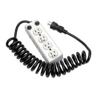 Tripp Lite Medical-Grade Power Strip, 4 15A Hospital-Grade Outlets, 3 ft. Extendable Coiled Cord, UL 1363A (PS-410-HGOEMCC)
