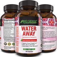 Natural Diuretic Water Away Pills Vitamin B6 Potassium & Dandelion Root Extract Water Retention Anti-Bloating and Swelling Capsules Weight Loss for Women & Men with Antioxidant Green Tea by Bio Sense