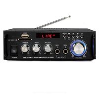 Sunbuck Karaoke Wireless Bluetooth Stereo Amplifier System - 180W Dual Channel Sound Power Audio Receiver w/USB, SD Card, FM Radio, 2 Mics in for Home Theater Speakers with Remote Control.(AS-29BU)