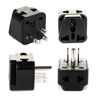 USA, Canada Adapter Plug by OREI, Europe, UK, China to US American Adaptor - Grounded - Type B - Universal Socket - EU to US - 4 Pack