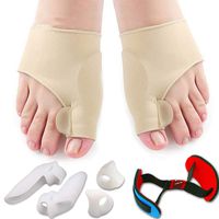 Upgraded Corrector & Bunion Relief Protector Sleeves Kit for Treat Pain in Hallux Valgus, Big Toe Joint, Hammer Toe, Separators Spacers Straighteners Splint Aid Surgery Treatment