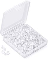 Silicone Earring Backs Earring Backings Soft Clear Ear Safety Back Pads Backstops Bullet Clutch Stopper Replacement for Fish Hook Earring Studs Hoops, Diameter 4mm (200PCS/100Pairs)