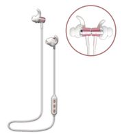 Micro.cc Wireless Sports Headphones, Magnetic Wireless Earbuds with Bluetooth 4.1 ~ Lightweight & Noise Cancelling ~ Exercise Earphones with Built in Mic ~ Perfect for Workouts & Running(Pink)