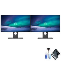 Dell U2417H 24" 16:9 IPS Dual Monitor Set with Deluxe Cleaning Kit
