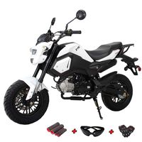 X-PRO 125cc Vader Adult Motorcycle Gas Motorcycle Dirt Motorcycle Street Bike Motorcycle Bike with Gloves, Goggle and Handgrip (White)