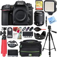 Nikon D7500 20.9MP DX-Format 4K Ultra HD Digital SLR Camera + Tamron 18-200mm Di II VC Lens Accessory Bundle
