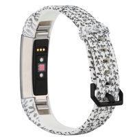 honecumi Floral Pattern Bands Compatible with Fitbit Alta/Alta hr Wristband Replacement Accessory-Exchange Watch Band for Men&Women Colorful Stripe Printing Straps