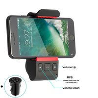 Bluetooth Car Kits for Cell Phone, Bluetooth Receiver Car Speakerphone, Hands Free Bluetooth Car Mount Cell Phone Holder for iPhone X 8 7 Plus 6 s Plus Galaxy S9 S8 Edge S7 S6 Note 8 6 5 4 3 and More
