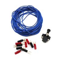 Sydien 18 Gauge 10M/33 Ft Car Audio Home Remote Wire for Amplifier with Connection Terminals & Push-Pull Switch