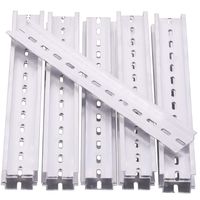 Keadic 15Pcs DIN Rail Slotted Aluminum RoHS Assortment Kit, 9.8 Inches Long 35mm Wide 7.5mm High