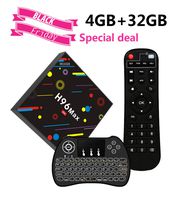 EstgoSZ H96 Max TV Box 4GB Ram 32GB ROM Android TV Box 7.1 RK3328 4K Smart Android Box Support 2.4G 5G Dual WiFi 100M LAN USB3.0 BT4.0 3D H265 UHD Android Box with Backlit Keyboard