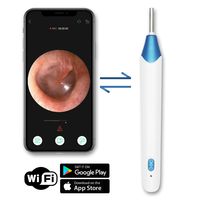 Ear Camera, 720P HD Wireless Ear Scope, Super Light Lens WiFi Ear Endoscope, Ear Otoscope Camera with 3-Axis Gyroscope, Ear Wax Removal Endoscope, Compatible with Smartphone and Tablet