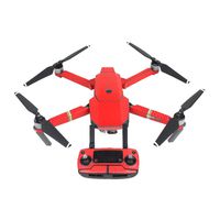 Ruhiku GW Luxury Carbon Fiber Skin Wrap Waterproof Stickers For DJI Mavic Pro Accessories (Red)