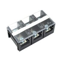 BokWin 600V 100A 3 Positions Double Dual Rows Cable Barrier Block Terminal Strip 1Pc