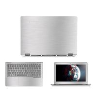 Silver Brushed Aluiminum skin decal wrap skin Case for Lenovo Yoga 700 11 11.6" Touch Laptop