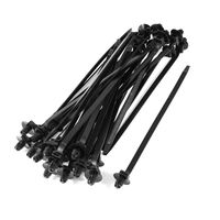 uxcell Nylon Auto Car Dome Fir Tree Mount Cable Tie, 183mmx5mm, 30 Pcs, Black